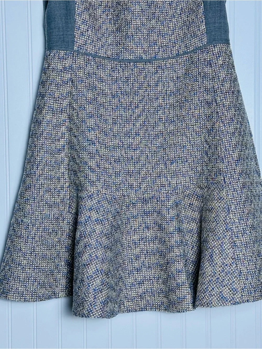 J.Crew Metallic Mixed Tweed Fit & Flare Dress Sz 6 A-line, fit-and-flare Office - Picture 7 of 13